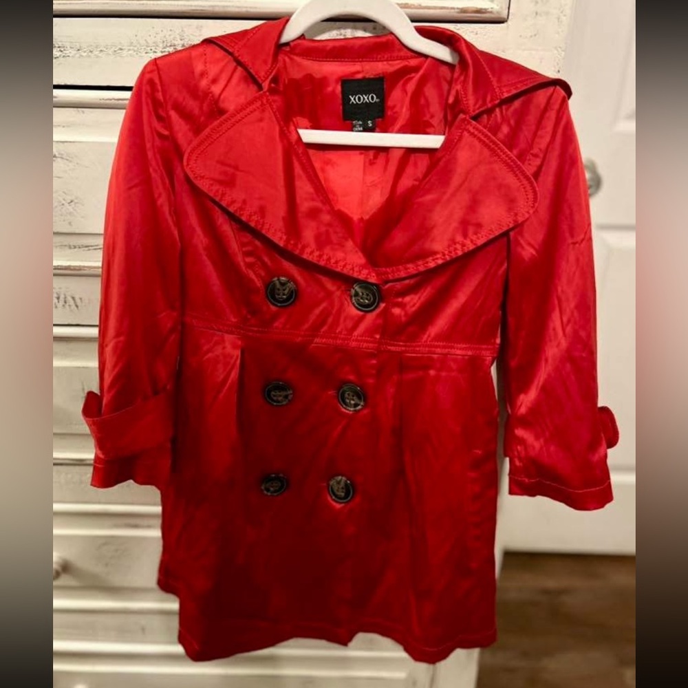 XOXO Vibrant Red Buttoned Jacket